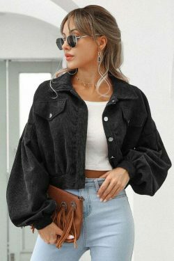 Corduroy Comfort Coat: Y2K Fashion Staple for Coquette Aesthetic with a Grunge Twist