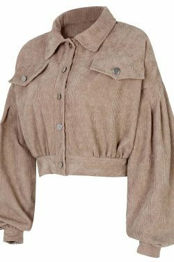 Corduroy Comfort Coat: Y2K Fashion Staple for Coquette Aesthetic with a Grunge Twist