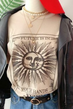 Cosmic Aesthetic T-shirt: Y2K Fashion with Coquette and Grunge Style