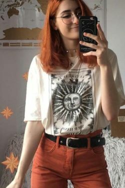 Cosmic Aesthetic T-shirt: Y2K Fashion with Coquette and Grunge Style