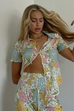 Cottagecore Aesthetic Floral Shirt - Y2K Fashion Women's Top