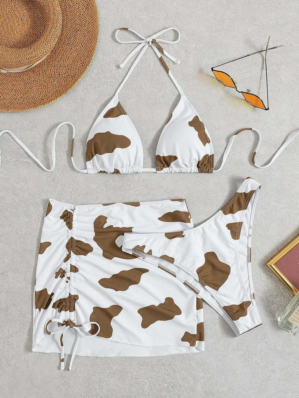 Cow Print Bikini: Y2K Fashion Statement for Women - Sexy and Stylish Beachwear