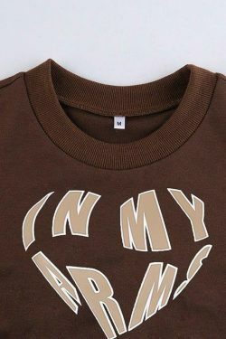Cozy 'In My Arms' Sweatshirt - Y2K Aesthetic Fashion for Women