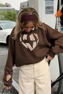 Cozy 'In My Arms' Sweatshirt - Y2K Aesthetic Fashion for Women