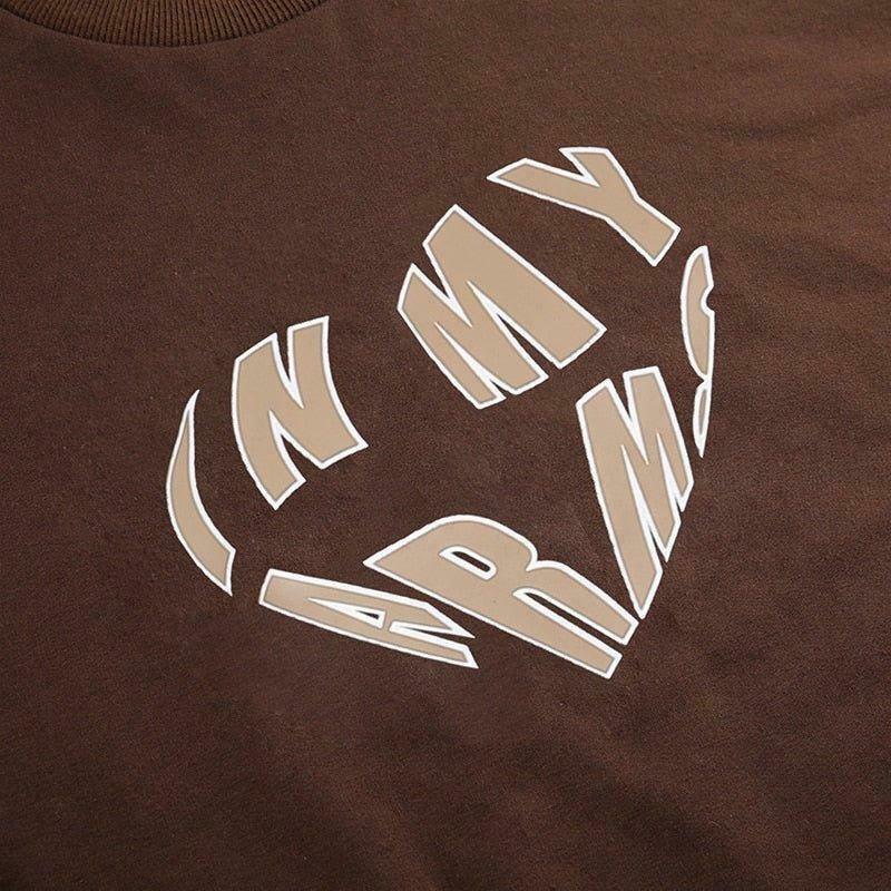 Cozy 'In My Arms' Sweatshirt - Y2K Aesthetic Fashion for Women Cozy 'In My Arms' Sweatshirt - Y2K Aesthetic Fashion for Women