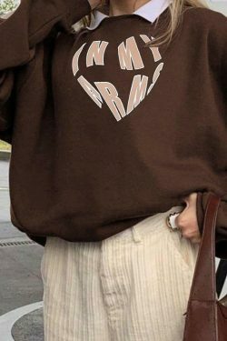 Cozy 'In My Arms' Sweatshirt - Y2K Aesthetic Fashion for Women