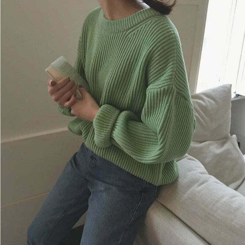 Cozy Cashmere Crowned Cloak Knitted Pullover - Y2K Fashion Aesthetic Women's Sweater Cozy Cashmere Crowned Cloak Knitted Pullover - Y2K Fashion Aesthetic Women's Sweater