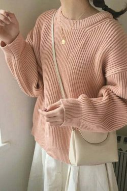 Cozy Cashmere Crowned Cloak Knitted Pullover - Y2K Fashion Aesthetic Women's Sweater