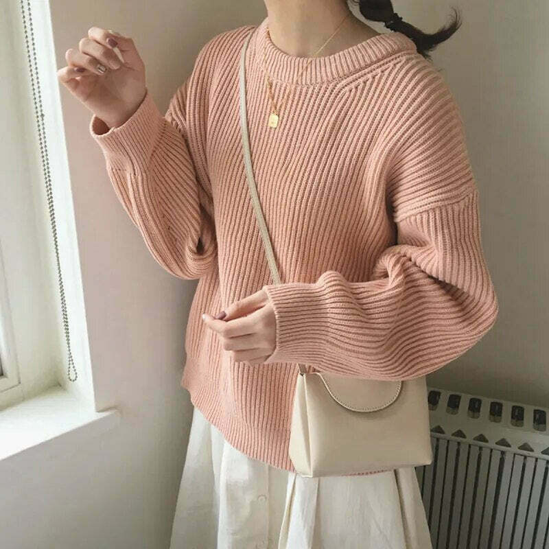 Cozy Cashmere Crowned Cloak Knitted Pullover - Y2K Fashion Aesthetic Women's Sweater Cozy Cashmere Crowned Cloak Knitted Pullover - Y2K Fashion Aesthetic Women's Sweater