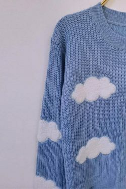 Cozy Clouds Pullover: Y2K Aesthetic Hoodie - Grunge, Cute Tops, Pastel Goth & More