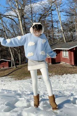 Cozy Clouds Pullover: Y2K Aesthetic Hoodie - Grunge, Cute Tops, Pastel Goth & More