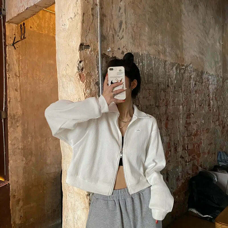 Cozy Cocoa Cropped Jacket - Y2K Fashion Aesthetic for Women Cozy Cocoa Cropped Jacket - Y2K Fashion Aesthetic for Women