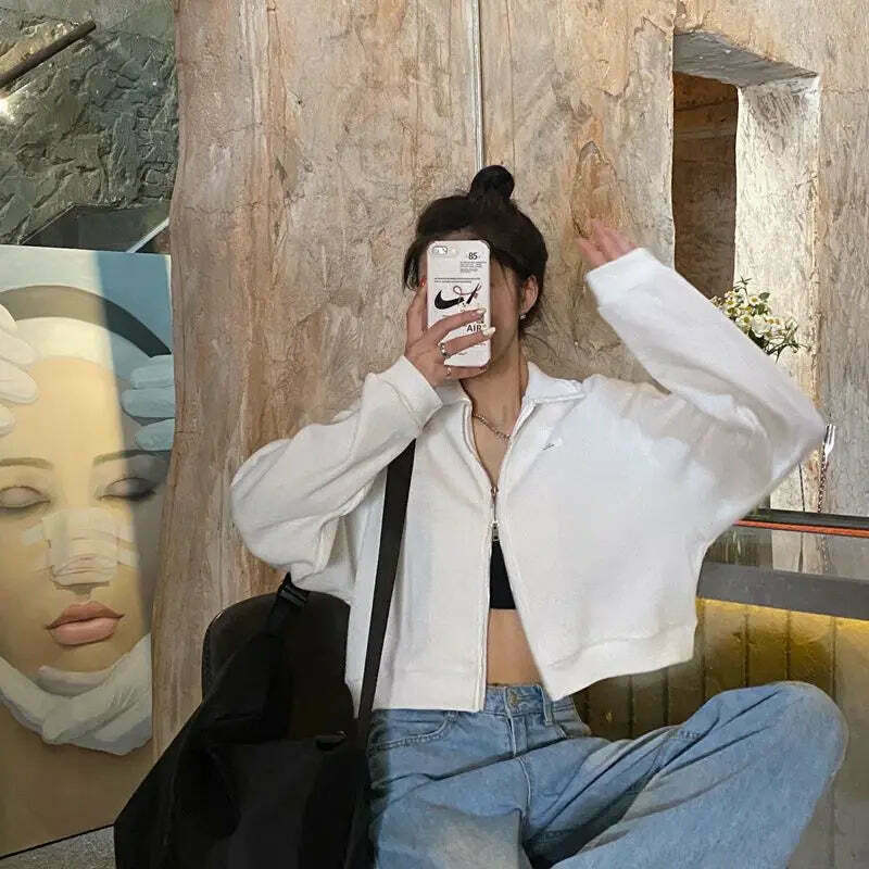 Cozy Cocoa Cropped Jacket - Y2K Fashion Aesthetic for Women Cozy Cocoa Cropped Jacket - Y2K Fashion Aesthetic for Women