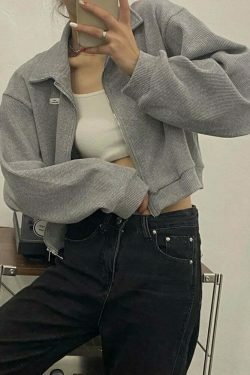 Cozy Cocoa Cropped Jacket - Y2K Fashion Aesthetic for Women