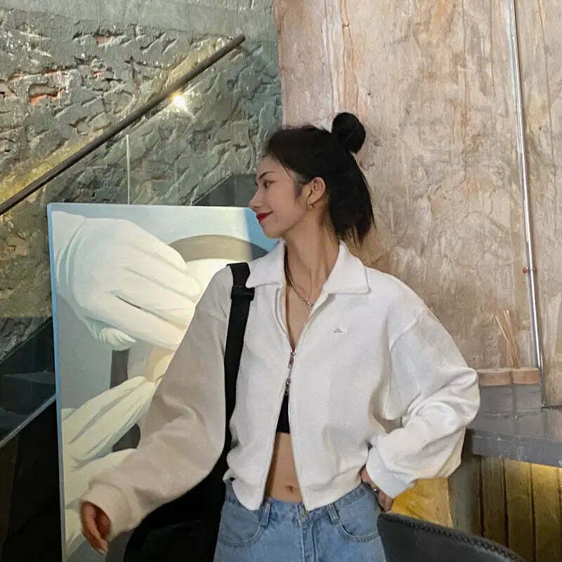 Cozy Cocoa Cropped Jacket - Y2K Fashion Aesthetic for Women Cozy Cocoa Cropped Jacket - Y2K Fashion Aesthetic for Women