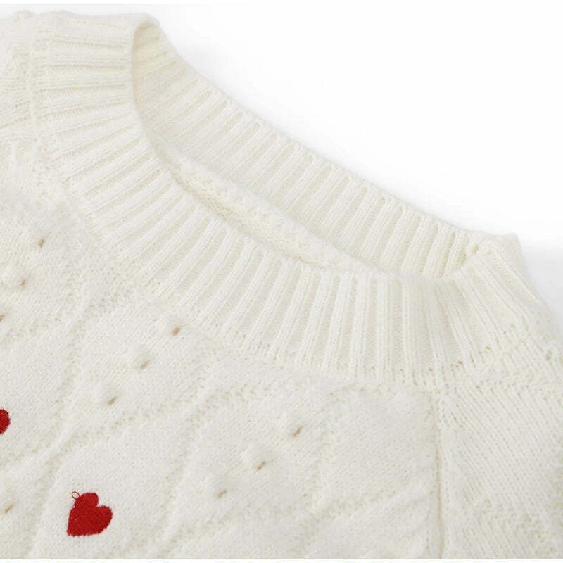 Cozy Cupid's Comfort Knit Sweater in Y2K Aesthetic for Women's Fashion Cozy Cupid's Comfort Knit Sweater in Y2K Aesthetic for Women's Fashion