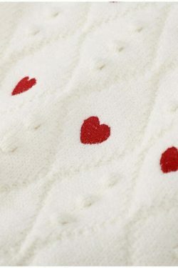 Cozy Cupid's Comfort Knit Sweater in Y2K Aesthetic for Women's Fashion