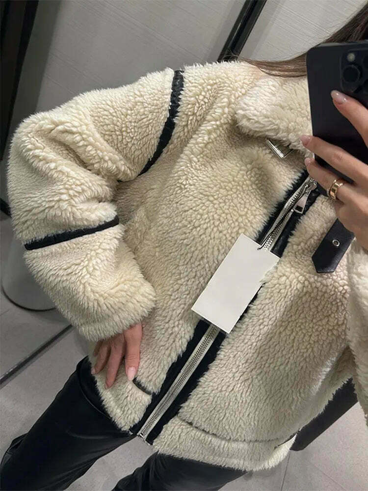 Cozy Faux Fur Zipper Hoodie - Y2K Aesthetic Fashion for Women Cozy Faux Fur Zipper Hoodie - Y2K Aesthetic Fashion for Women