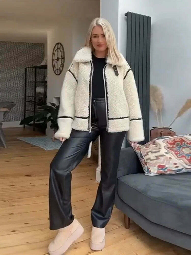 Cozy Faux Fur Zipper Hoodie - Y2K Aesthetic Fashion for Women Cozy Faux Fur Zipper Hoodie - Y2K Aesthetic Fashion for Women