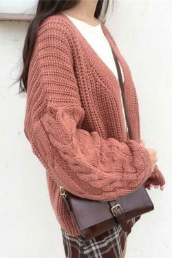 Cozy Hygge Cardigan: Y2K Fashion - Grunge Aesthetic, Cute Tops, Pastel Goth, Cargo Skirt