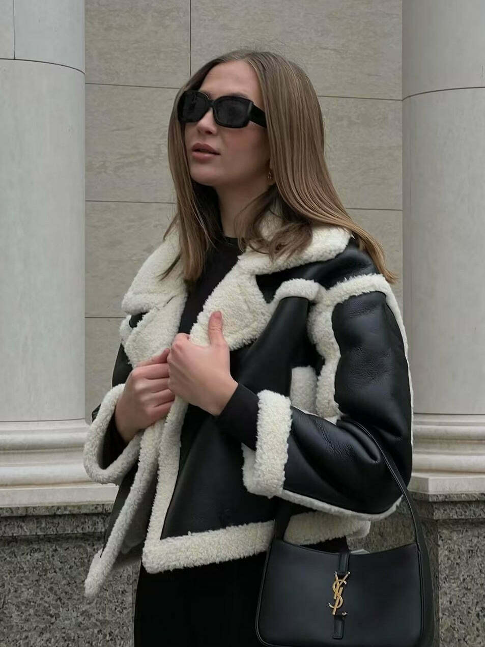 Cozy Lambswool Jacket: Y2K Aesthetic, Grunge Style, Cute Tops, Pastel Goth - Women's Fashion