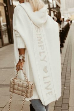 Cozy Loose-Knit Mid-Length Cardigan | Y2K Fashion Aesthetic with Grunge & Cottagecore Vibes