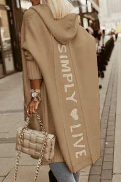 Cozy Loose-Knit Mid-Length Cardigan | Y2K Fashion Aesthetic with Grunge & Cottagecore Vibes