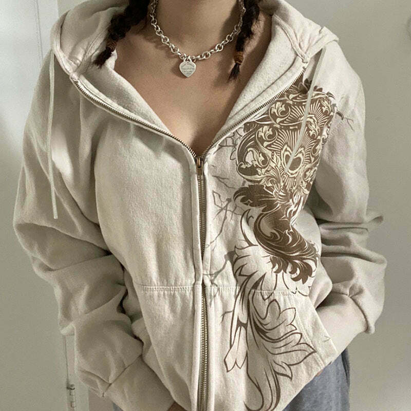 Cozy Loose Hooded Cardigan Sweater Jacket for Women - Y2K Fashion Aesthetic