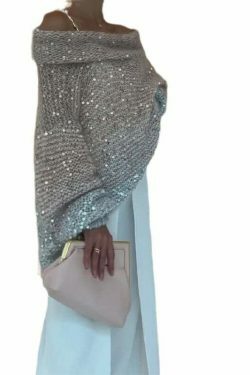 Cozy One-Shoulder Sweater: Y2K Fashion with Coquette & Grunge Aesthetics