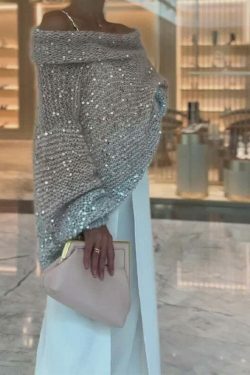 Cozy One-Shoulder Sweater: Y2K Fashion with Coquette & Grunge Aesthetics