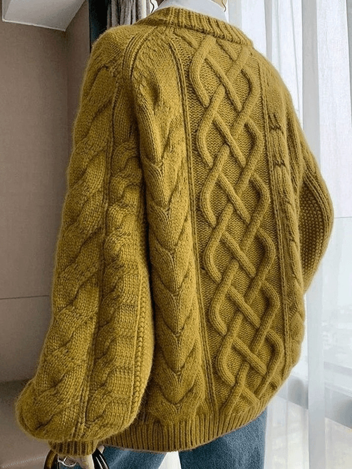 Cozy Oversized Cable Knit Sweater for Y2K Fashion Enthusiasts Cozy Oversized Cable Knit Sweater for Y2K Fashion Enthusiasts