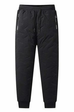 Cozy Plush Fleece Lined Thermal Joggers for Women - Y2K Fashion Aesthetic Warmth