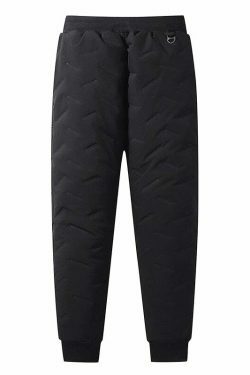 Cozy Plush Fleece Lined Thermal Joggers for Women - Y2K Fashion Aesthetic Warmth