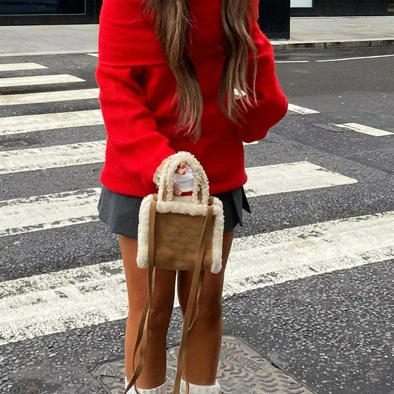 Cozy Ribbed Knit Sweater - Y2K Aesthetic, Grunge Style, Pastel Goth - Cute Tops, Comfy Hoodie