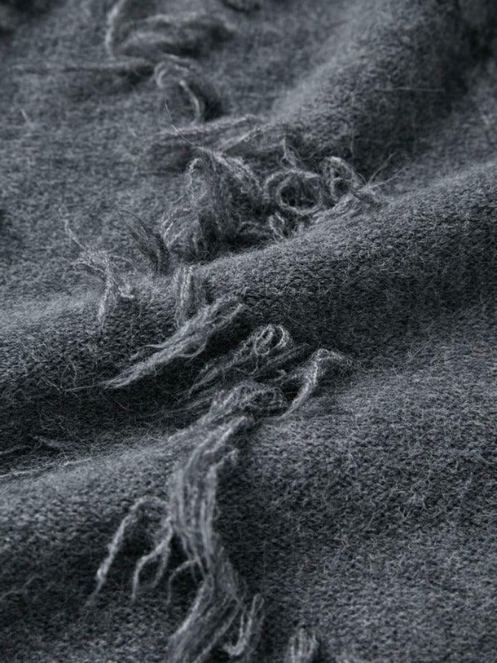 Cozy Solid Tassel Cable Knit Sweater for Y2K Fashion Enthusiasts Cozy Solid Tassel Cable Knit Sweater for Y2K Fashion Enthusiasts