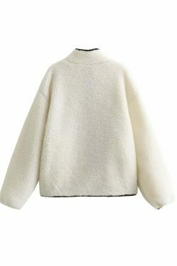 Cozy Teddy Fleece Jacket - Y2K Fashion Women's Outerwear for Grunge and Cottagecore Aesthetic