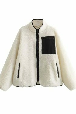 Cozy Teddy Fleece Jacket - Y2K Fashion Women's Outerwear for Grunge and Cottagecore Aesthetic