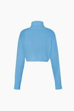 Cozy Turtleneck Cable Sweater for Y2K Fashion Enthusiasts - Grunge, Pastel Goth, Coquette Aesthetic