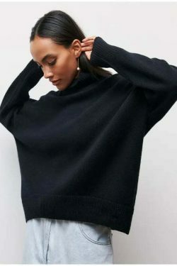 Cozy Turtleneck Pullover: Y2K Aesthetic Fall Favorite for Women's Fashion