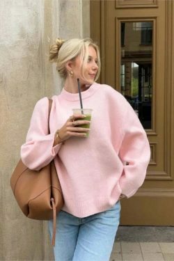 Cozy Turtleneck Pullover: Y2K Aesthetic Fall Favorite for Women's Fashion