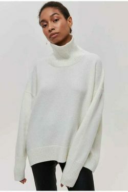 Cozy Turtleneck Pullover: Y2K Aesthetic Fall Favorite for Women's Fashion