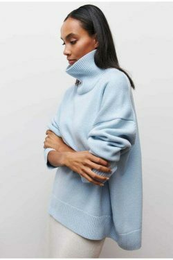 Cozy Turtleneck Pullover: Y2K Aesthetic Fall Favorite for Women's Fashion