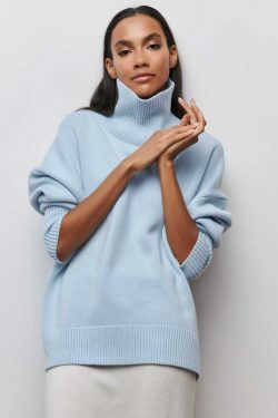 Cozy Turtleneck Sweater: Y2K Fashion Aesthetic with Grunge, Coquette, and Pastel Goth Vibes