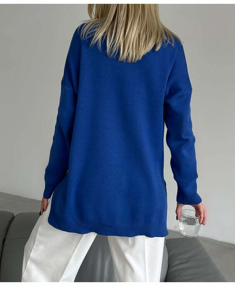Cozy Up Turtleneck Sweater in Y2K Aesthetic for Women's Fashion Cozy Up Turtleneck Sweater in Y2K Aesthetic for Women's Fashion