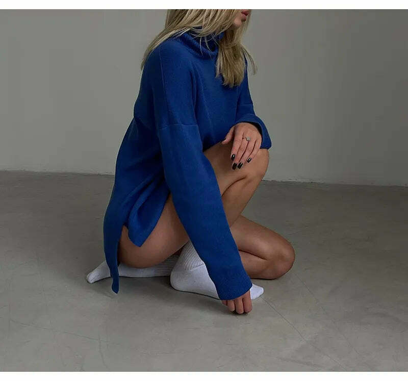 Cozy Up Turtleneck Sweater in Y2K Aesthetic for Women's Fashion Cozy Up Turtleneck Sweater in Y2K Aesthetic for Women's Fashion