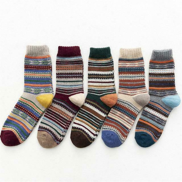 Cozy Winter Cotton Socks Set (5 Pairs) for Y2K Fashion Enthusiasts