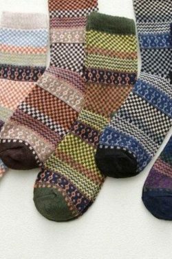 Cozy Winter Cotton Socks Set (5 Pairs) for Y2K Fashion Enthusiasts