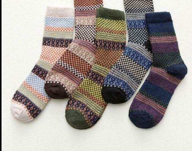 Cozy Winter Cotton Socks Set (5 Pairs) for Y2K Fashion Enthusiasts