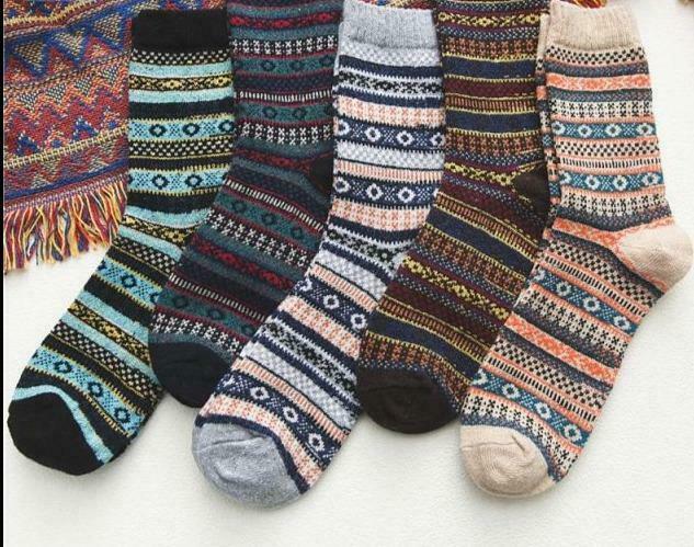 Cozy Winter Cotton Socks Set (5 Pairs) for Y2K Fashion Enthusiasts