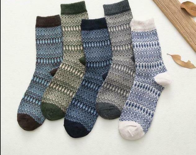 Cozy Winter Cotton Socks Set (5 Pairs) for Y2K Fashion Enthusiasts